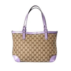 Gucci Tan and Lavender Tote Bag